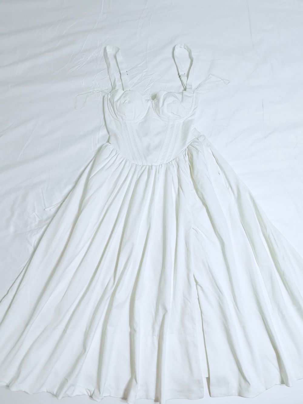 HOUSE OF CB 'Kelly' White Corset Midi Dress S Cup A-C NWOT - Picture 6 of 11
